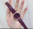 Women High Quality purple Gummy Watch Band with Omega Logo on Buckle 003