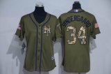 New York Mets #34 Noah Syndergaard Green Salute to Service Stitched MLB Jersey