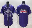 Nike Colorado Rockies blank purple majestic baseball jerseys Joint name -BD 05