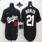 Nike Los Angeles Dodgers #21 Walker Buehler black majestic baseball jersey