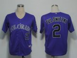 Colorado Rockies 2# TULOWITZKI purple mlb jerseys