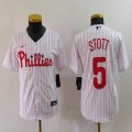 Youth Nike Philadelphia Phillies #5 Bryson Stott white majestic baseball jerseys