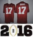 2016 New Alabama Crimson Tide #17 Kenyan Drake Red College Football Limited Jerseys