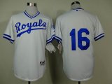 Kansas City Royals 16 Bo Jackson throwback white baseball jerseys