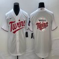 Nike Minnesota Twins blank white majestic baseball MLB jerseys big logo