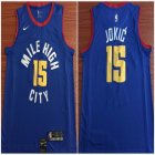 Nike Denver Nuggets #15 Nikola Jokic blue nba Jersey-LC