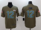 Nike Seattle Seahawks #12 Fan green USA flag Color Rush Limited Jersey