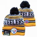 2024 Pittsburgh Steelers yellow white black NFL Sports Cuffed Knit Hats 01