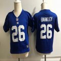 Nike New York Giants #26 Saquon Barkley Blue Toddler Jerseys