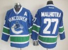 Reebok Vancouver Canucks 27 MALHOTRA Blue Jersey