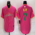 Nike San Diego Padres #7 Ha Seong Kim pink MLB Baseball jerseys 03