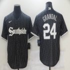 Nike Chicago White Sox #24 Grandal black baseball jerseys city version