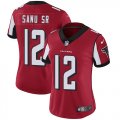 Women Nike Atlanta Falcons #12 Mohamed Sanu SR Red color Rush Limited Jersey