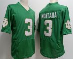 Notre Dame Fighting Irish #3 Joe Montana green college football jerseys-XST 01