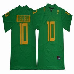 Oregon Duck #10 Justin Herbert green College Football Limited Jersey