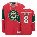 Minnesota Wild 8# BURNS red NHL jerseys