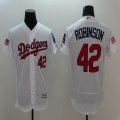 2016 Los Angeles Dodgers #42 Jackie Robinson white Flexbase Authentic Collection Jersey(1)