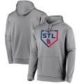 St. Louis Cardinals gray Majestic 2019 Postseason Dugout Authentic Pullover Hoodie