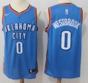 Nike Oklahoma City Thunder #0 Russell Westbrook blue basketball jersey