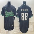 Nike Philadelphia Eagles #88 Dallas Goedert black baseball jerseys Joint name-BD 01