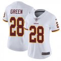 Women Washington Redskins #28 Green Nike white Color Rush Limited Jersey