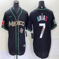 2023 World Cup Mexico #7 Julio Urias black majestic baseball jerseys 192