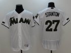 Florida Marlins #27 Mike Stanton white Commemorative version Flexbase Authentic Collection Jersey