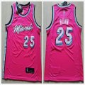 Nike Miami Heat #25 Kendrick Nunn pink nba basketball jersey-XD