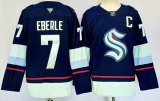 Seattle Kraken #7 Jordan Eberle Navy nhl hockey jersey-PD