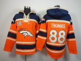 Nike Denver Broncos 88 Demaryius Thomas orange blue nfl Hooded Sweatshirt