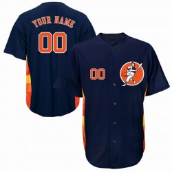 Custom Houston Astros blue baseball jerseys