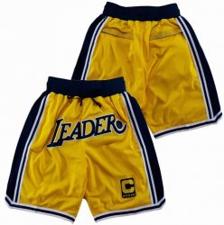 Los Angeless Lakers yellow nba shorts C patch with pocket-SG