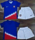 2024-2025 United States Team blue white kid soccer Jerseys away