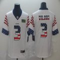 Nike Seattle Seahawks #3 Russell Wilson white usa flag Color Rush Limited Jersey-BD