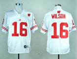 Adidas Wisconsin Badgers Russell Wilson 16 White College Football Jersey