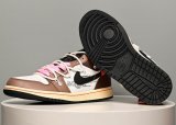 Women 2023 Air Jordan 1 basketball Shoes white brown black 02