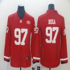 49ers #97 Nick Bosa nike red Color Rush Limited Jersey with long sleeves