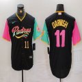 Nike San Diego Padres #11 Yu Darvish black green pink majestic mlb Jerseys 02