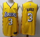 Los Angeles Lakers #3 Anthony Davis Yellow nba basketball jersey city version