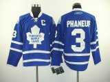 Pittaburgh Toronto Maple Leafs 3# Phaneuf blue nhl jersey