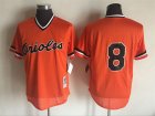 Baltimore Orioles #8 Cal Ripken orange 1997 Throwback Baseball Jersey