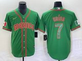 2023 World Cup Mexico #7 Julio Urias green red majestic baseball jerseys 64