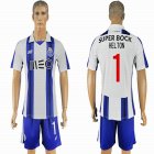 2016-2017 Porto club HELTON #1 white blue soccer jersey home