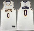 Nike NBA Los Angeles Lakers #0 Russell Westbrook white nba basketball Jersey-XD