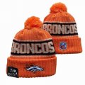 2024 Denver Broncos orange black white NFL Sports Cuffed Knit Hats 01