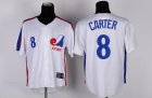 mlb montreal expos #8 gray carter white jerseys