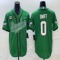 Nike Philadelphia Eagles #0 Swift Green baseball jerseys Joint name C patch-BD