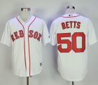 Boston Red Sox #50 Mookie Betts white majestic baseball Jersey