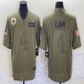 Nike New Orleans Saints #4 Derek Carr green Salute To Service Limited Jersey-Special funds 02