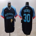 National League #30 Paul Skenes Nike Navy 2024 MLB All-Star Game Limited Player Jersey 01